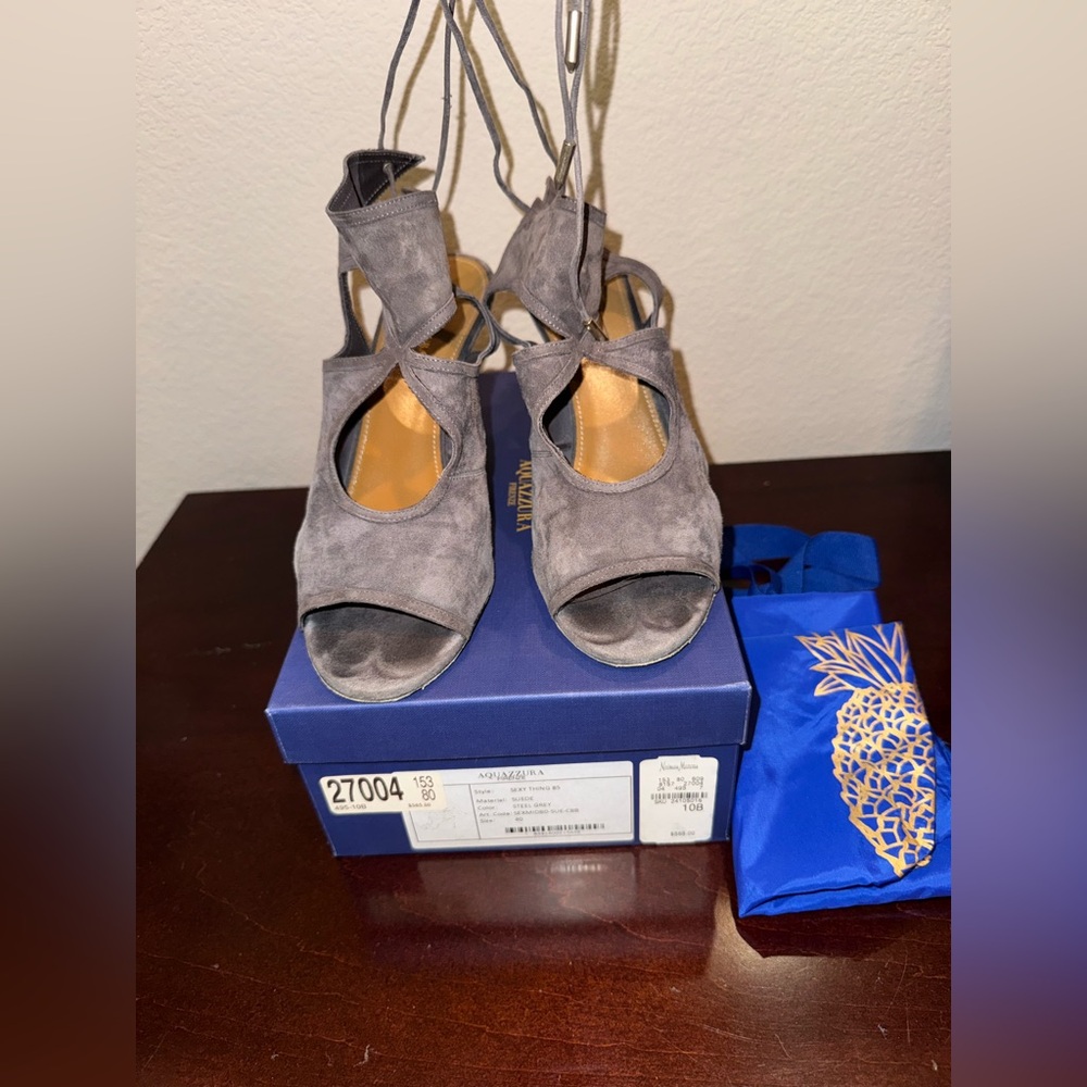 Aquazzura grey sexy things 85 Heels size 40